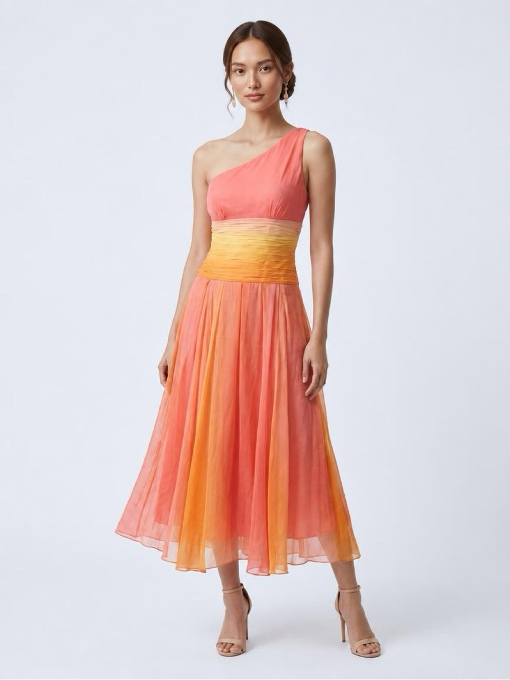 New Silk Dress from Laundry by Shelli Segal Elegant Asymmetrical